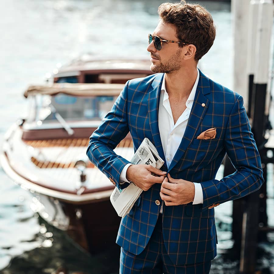 A wealthy man with a speed boat